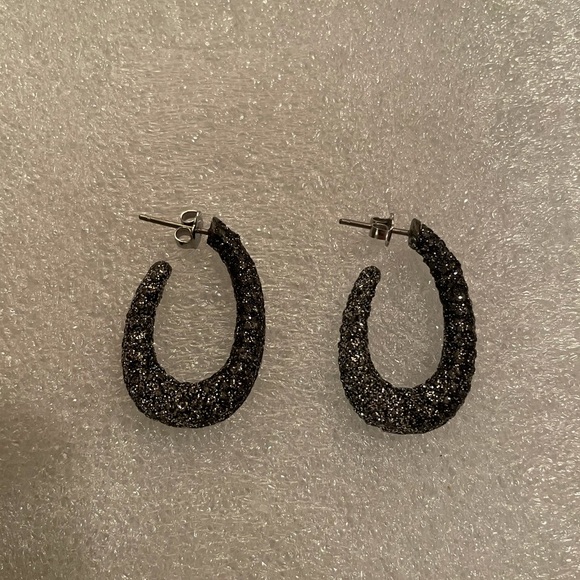 NWT and never worn beautiful sparkle hoops